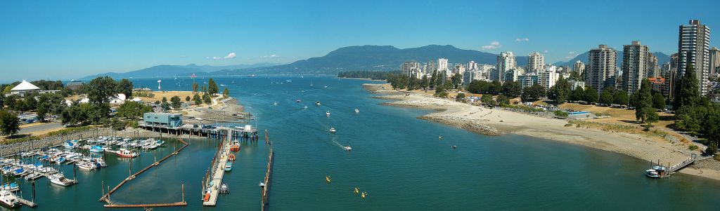 English Bay in the city of Vancouver British Columbia Canada
