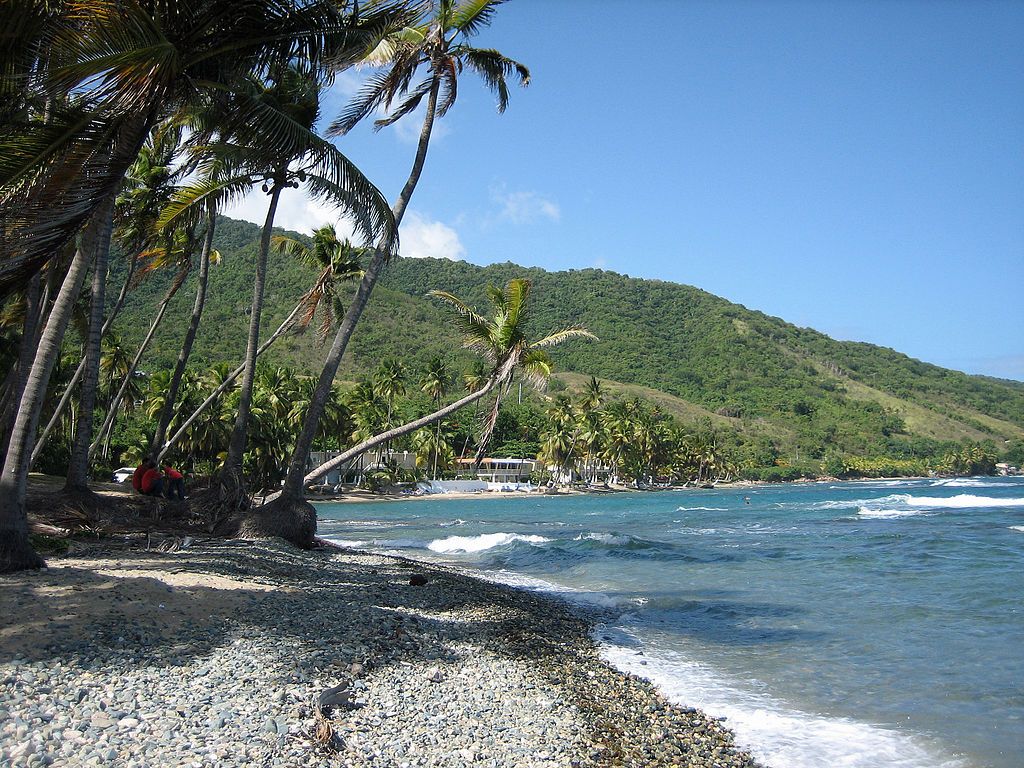 Beach and coastline at Patillas in southeast Puerto Rico