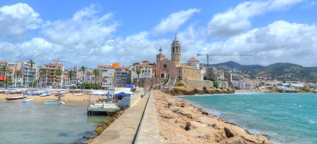 Beach and Monastery of Sitges