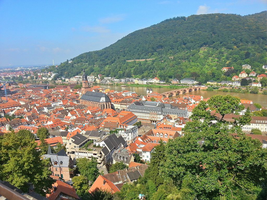 a view of Heidelberg from its Castle