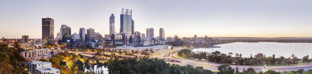 Perth CBD From Kings Park Perth Western Australia Australia