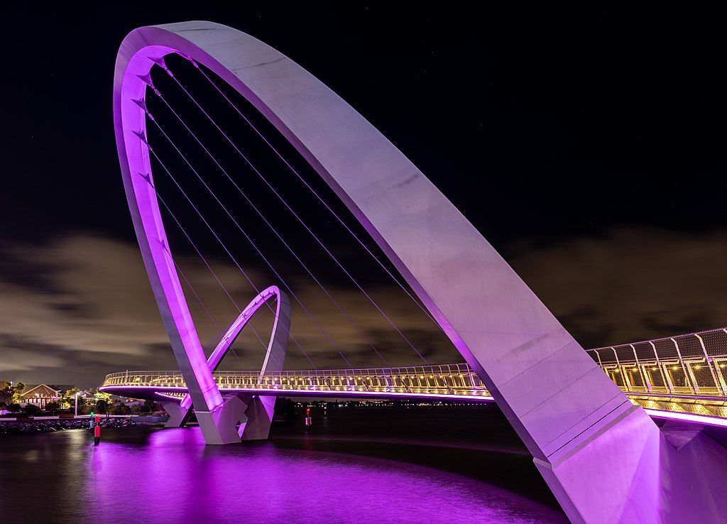 Le Pont Elizabeth Quay à Perth AustralieOccidentale