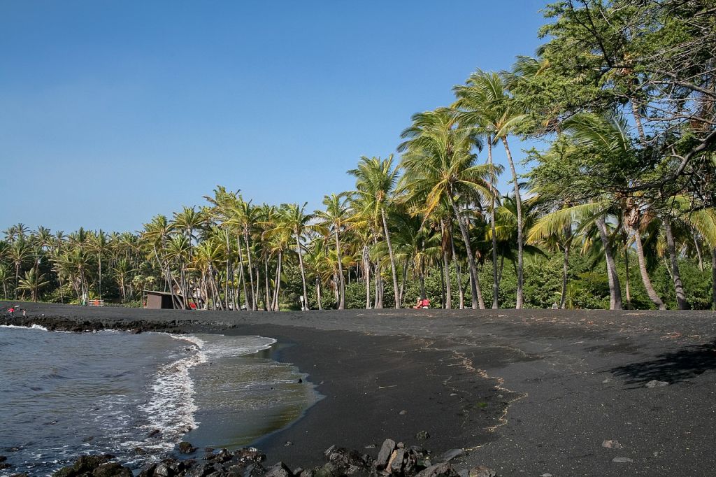 Punaluu Black Sand Beach Hawaii USA