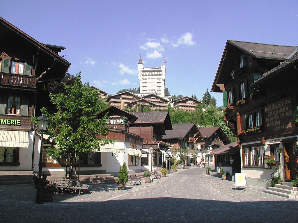 Gstaad main street Bernese Oberland