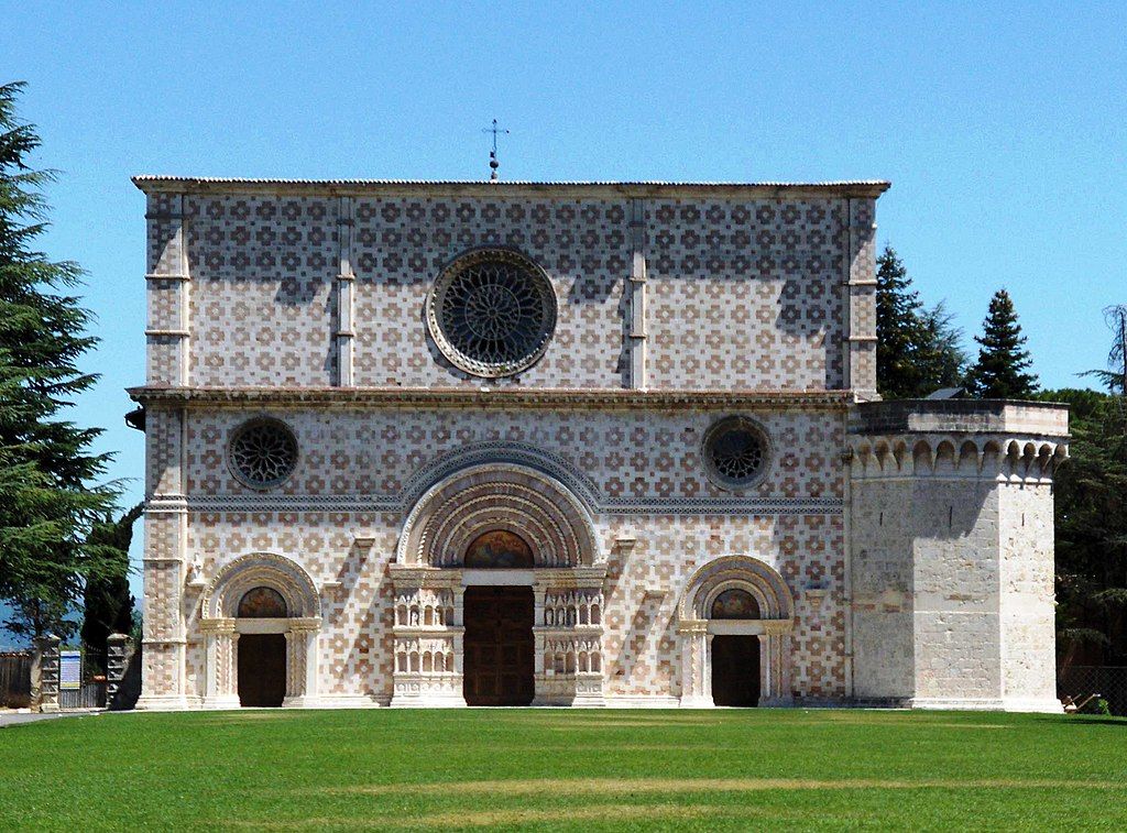 Basilica of Santa Maria di Collemaggio LAquila Abruzzo Italy