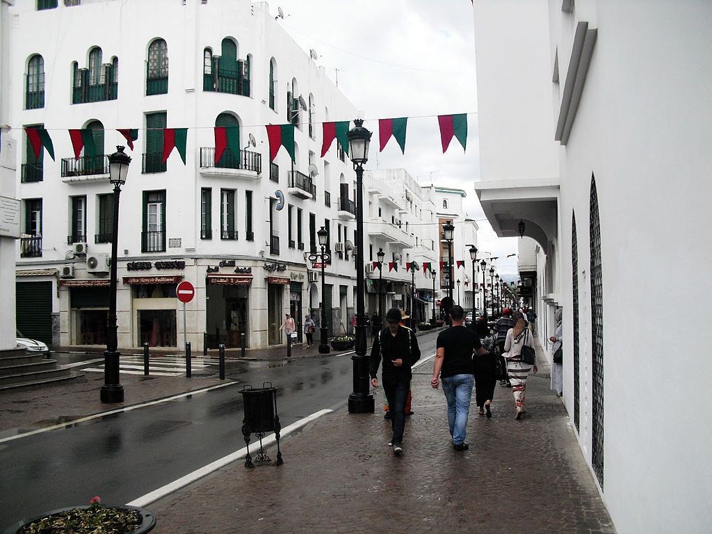 Tetouan city Morocco in rain