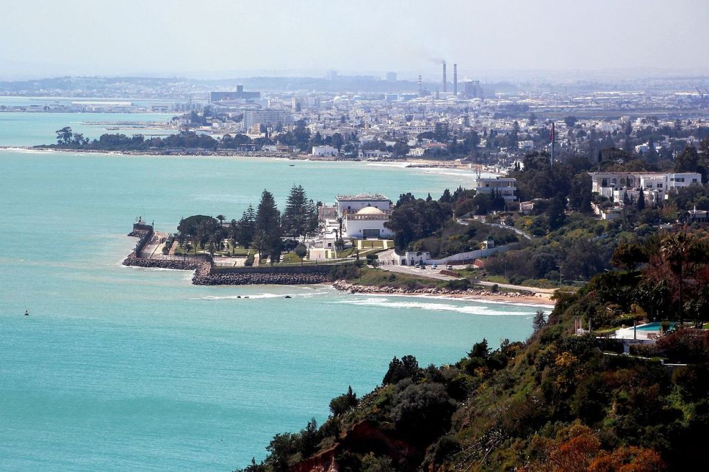 The Carthage Presidential Palace Tunisia Photo taken from Sidi Bou Said