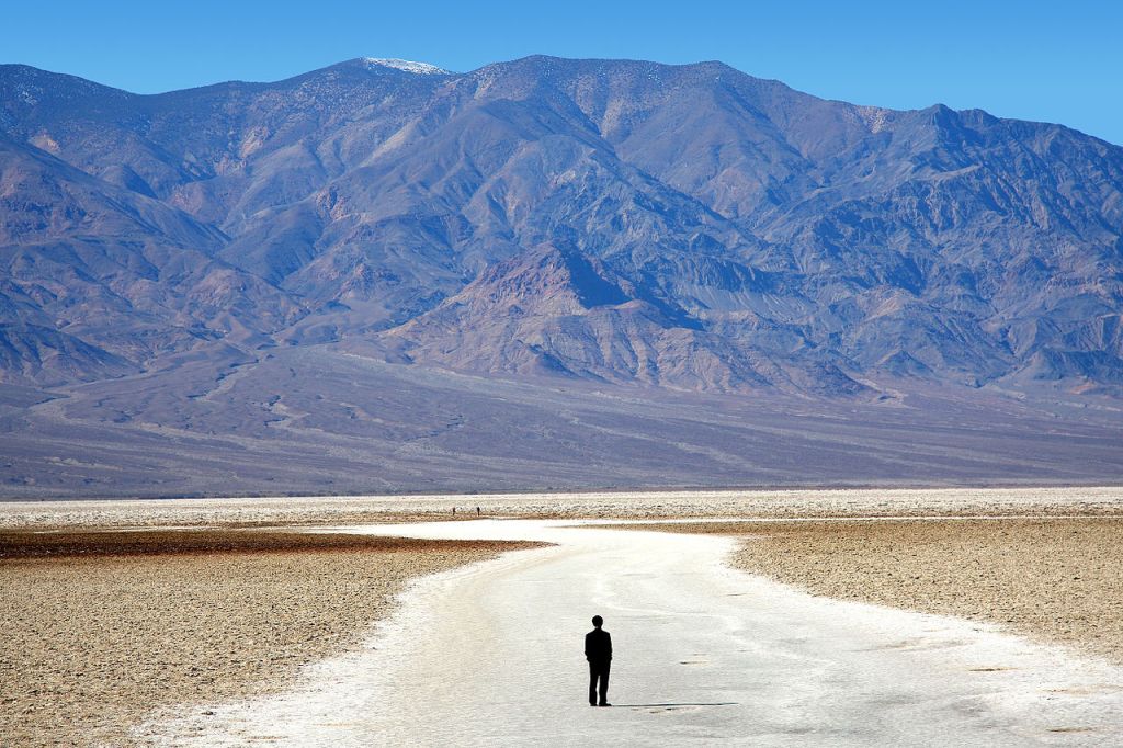 Desolation at Badwater Salt Flats in Death Valey