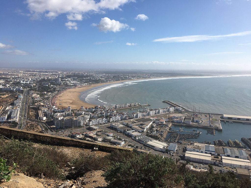 Baie dAgadir vue depuis la casbah Maroc