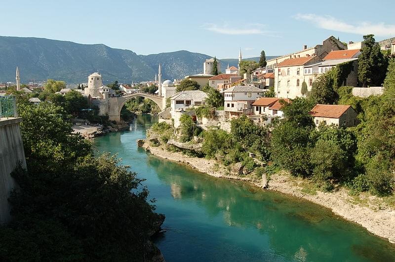 Quartier du Vieux Pont de la vieille ville de Mostar