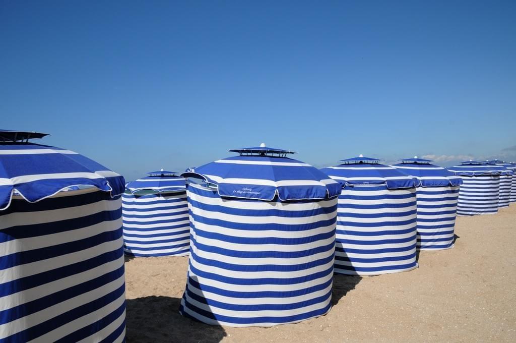 Sur la plage de Cabourg