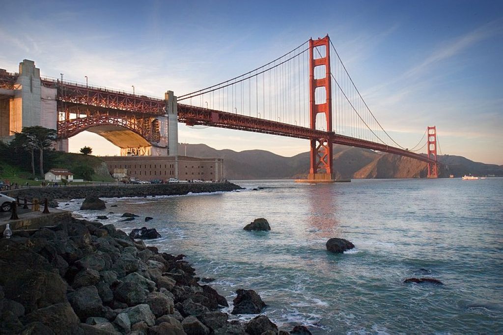 View of the bridge from the south side of the Golden Gate Golden Gate Bridge