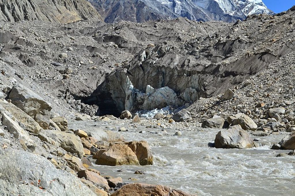 Gomukh, The source of the river Ganga. L'himalaya