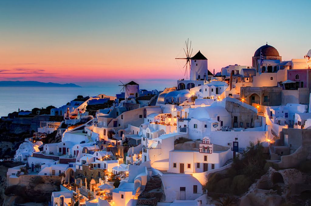Oia Santorini HDR sunset Santorin