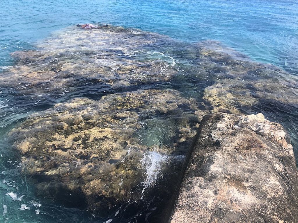 Pêcheur sur latoll dAnaa Recifs Polynésiens