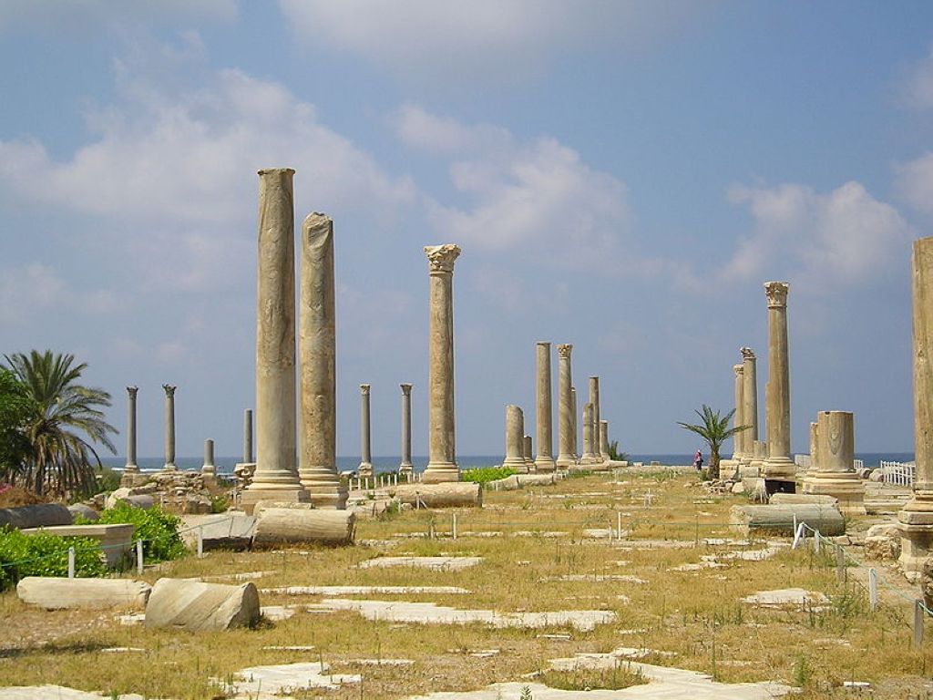 Tyre Lebanon  main colonnaded street in Al Mina excavation area Ruines De Tyr