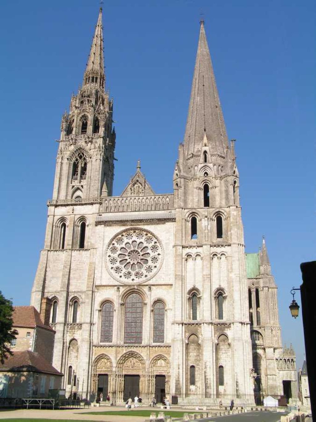 Chartres Cathedral , the west facade, Eure-et-Loir (France). Cathédrale De Chartres