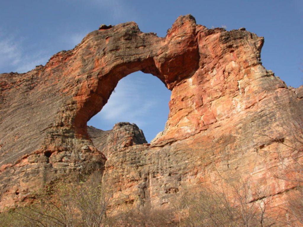 Pedra Furada Parque Nacional Serra da Capivara estado do Piauí Brasil Parc National De Serra Da Capivara