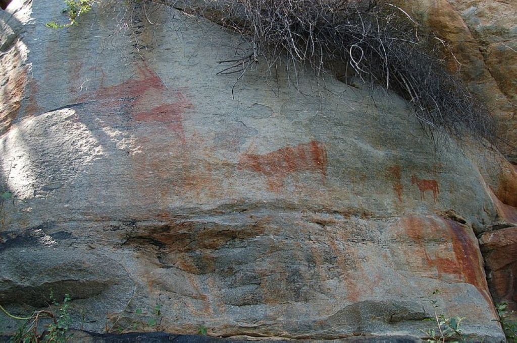 Rock paintings in Tsodilo Hills Botswana Tsodilo