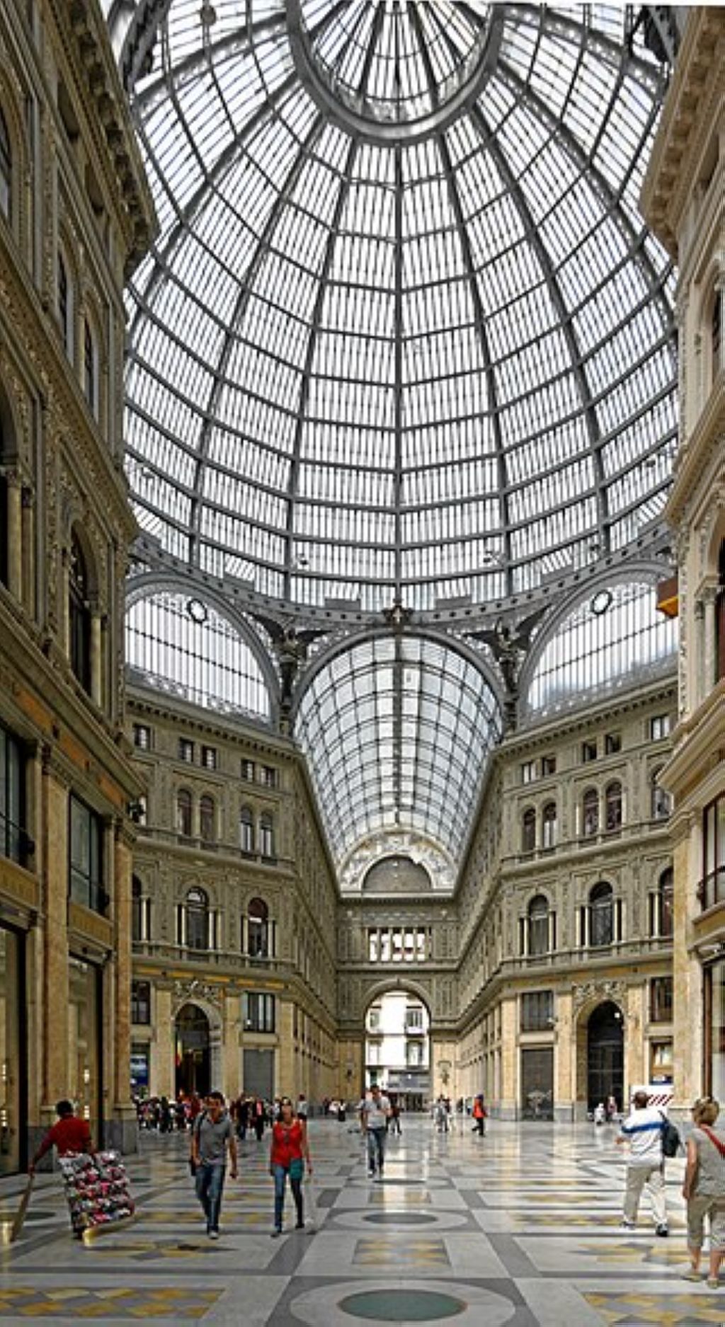 Inside of Galleria Umberto I  Naples Galleria Umberto I