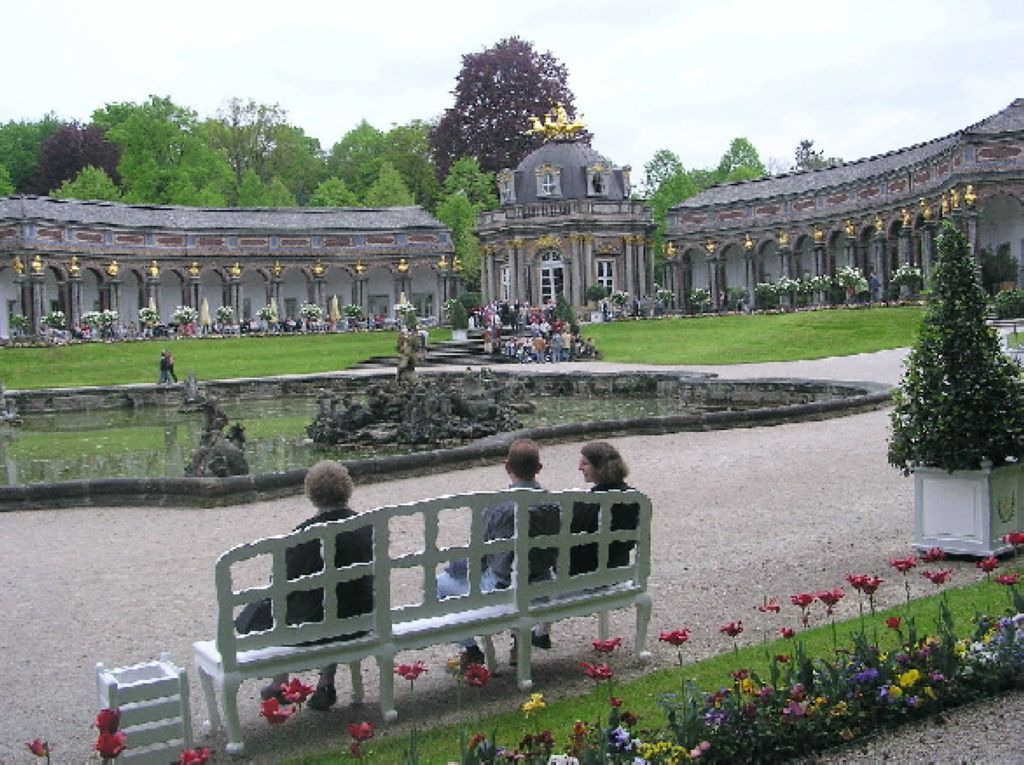 Bayreuth Hermitage, New Palace with sun temple Bayreuth