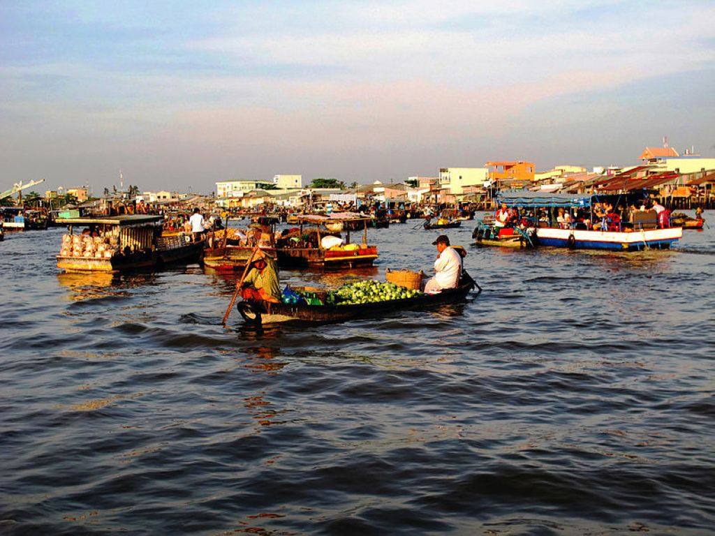 The floating market Cai Rang in Can Tho CanTho