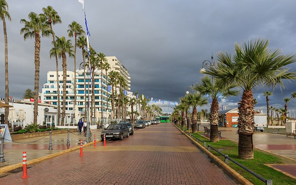 Finikoudes promenade in Larnaca Cyprus Larnaca