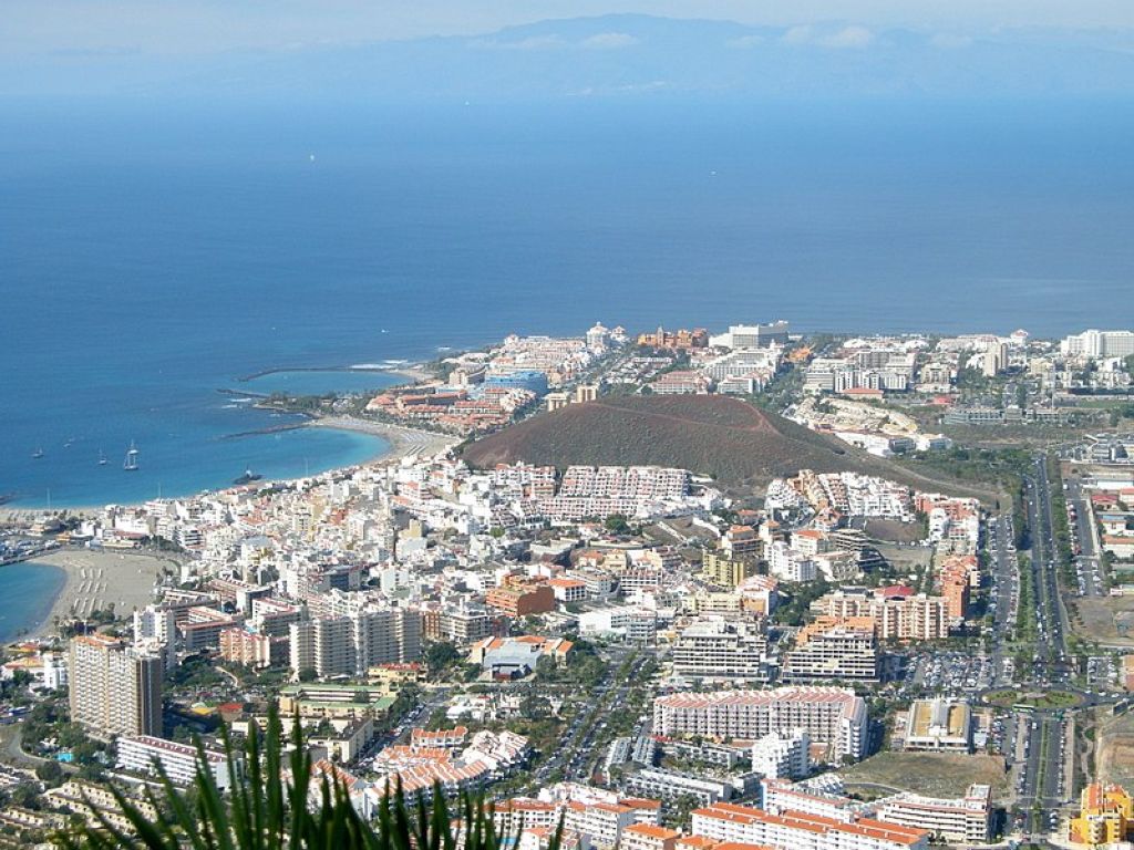 Las Americas Tenerife view from Montaña de Guaza PlayaDeLasAmericas