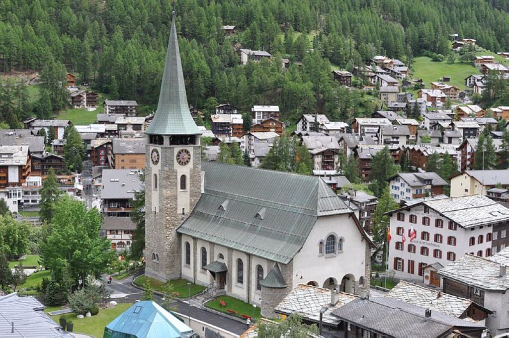 The Catholic parish church of St Mauritius in Zermatt Zermatt