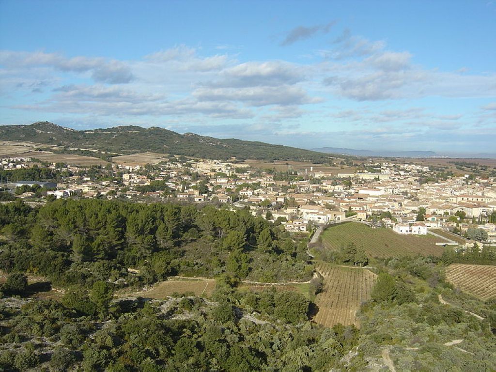 Vue générale de Tavel dans le Gard  Tavel