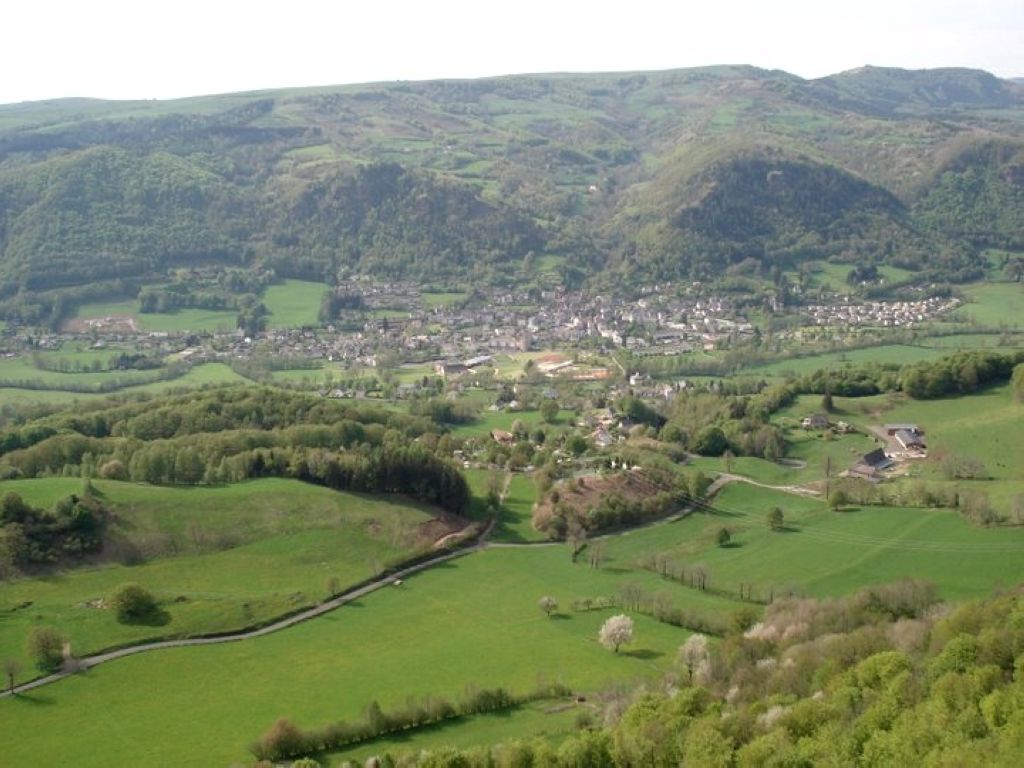 View of the town of Vic from the Rocher des Pendus VicSurCere