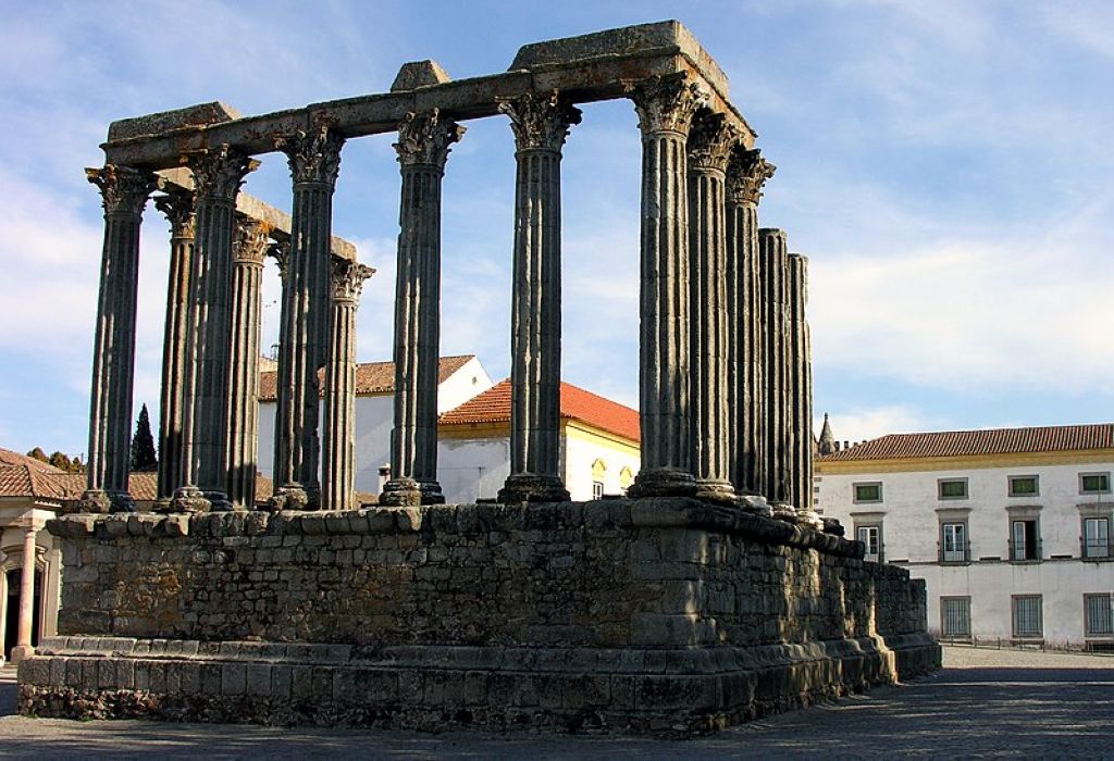 Roman Temple, known as Diana's Temple, in (Évora, Portugal) Evora