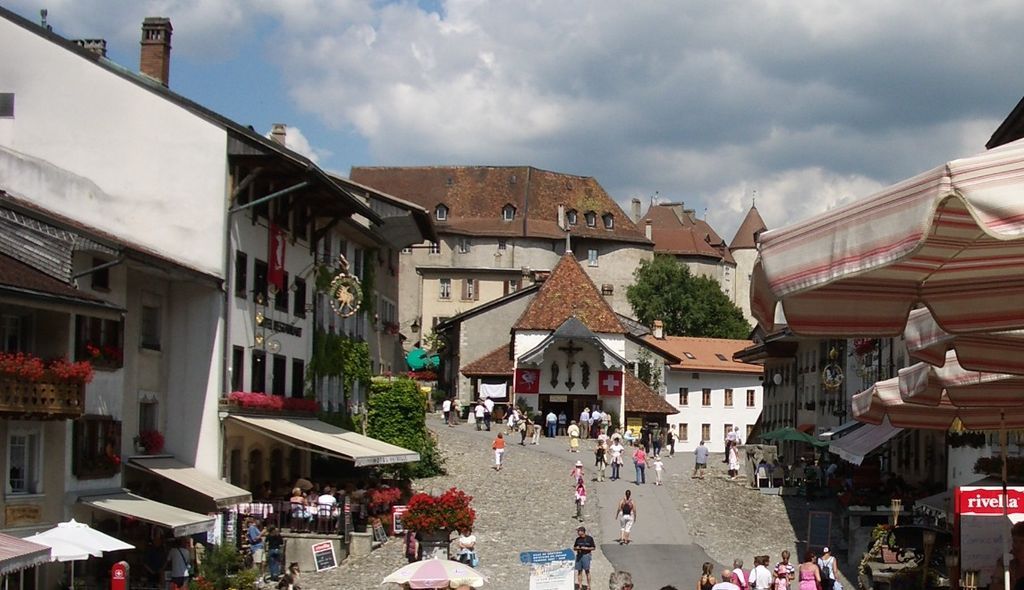 The city and the castle of Gruyères Gruyere