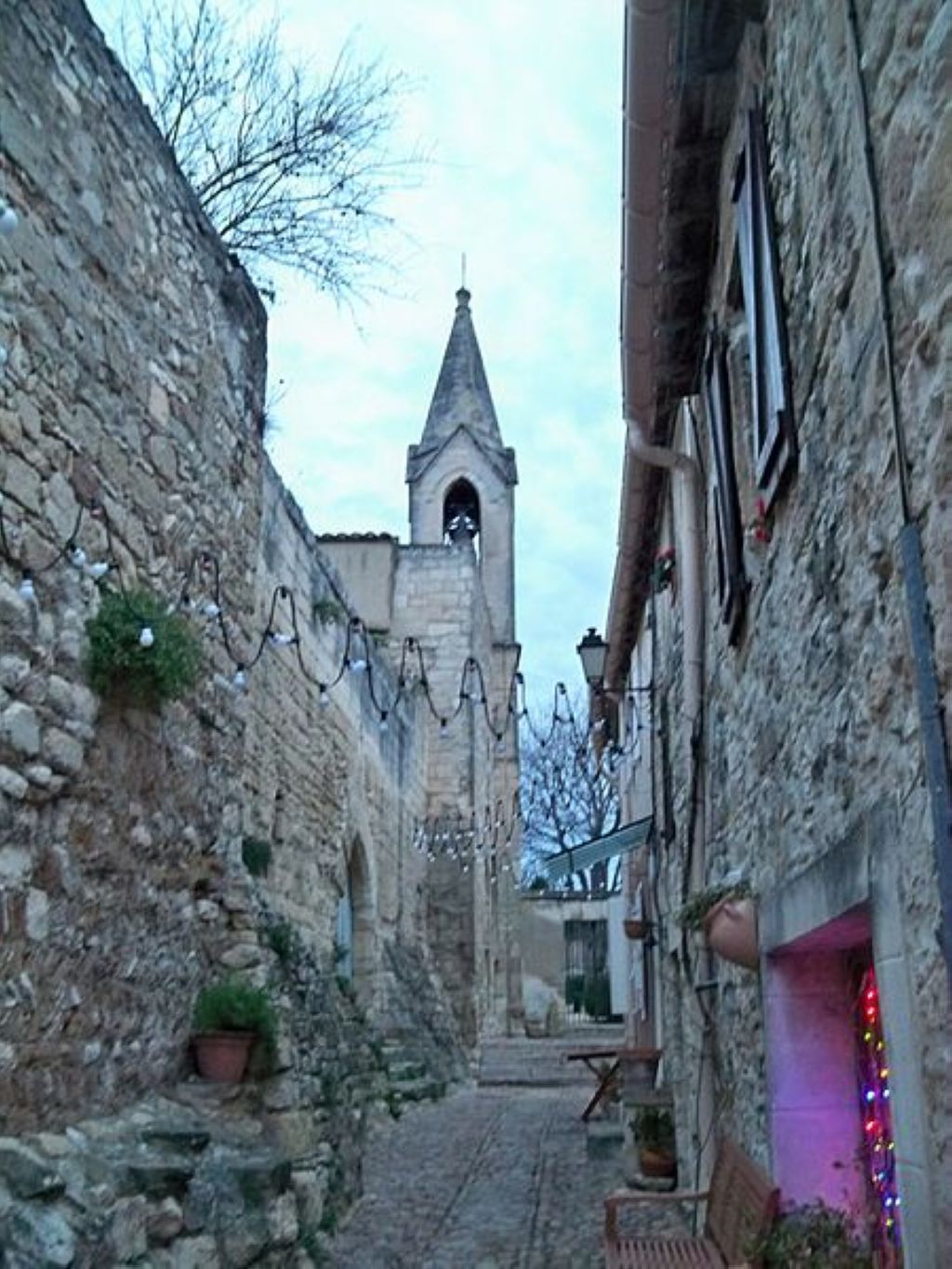 Les Angles View towards the church LesAngles