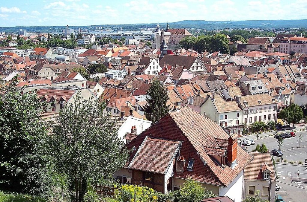 Montbéliard seen from rue Emile Blazer Doubs Montbeliard