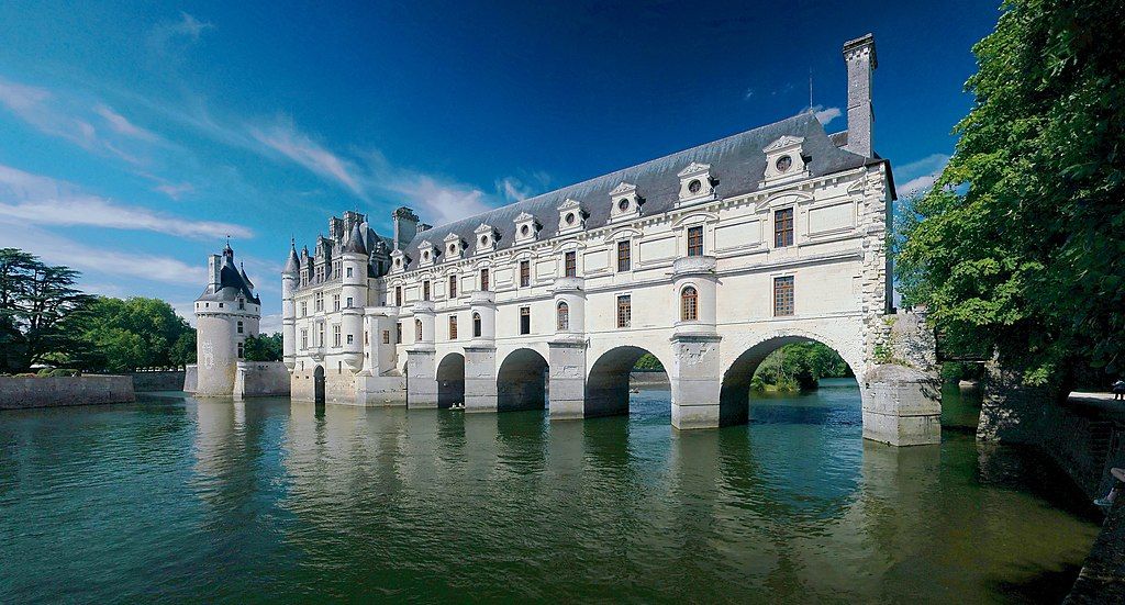 Panorama of Chenonceau castle  IndreetLoire France Chenonceaux