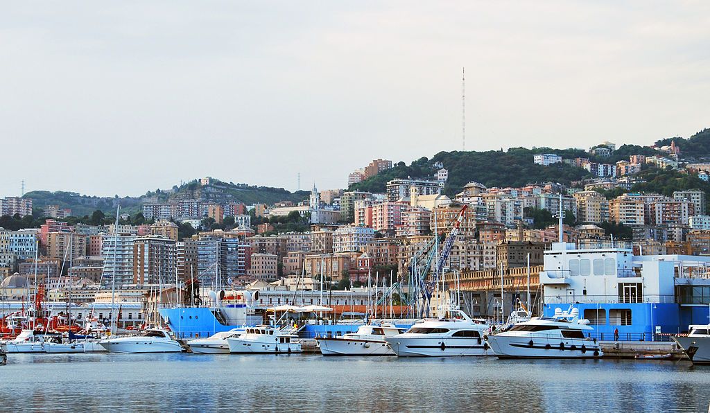 GenoaItaly view of the quarter of San Teodoro from the port Genova