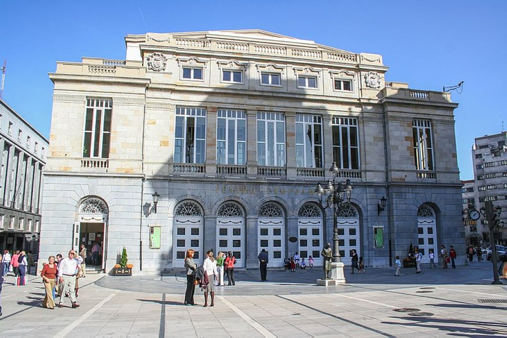 Principal Fachada of the Teatro Campoamor in Oviedo Spain Oviedo