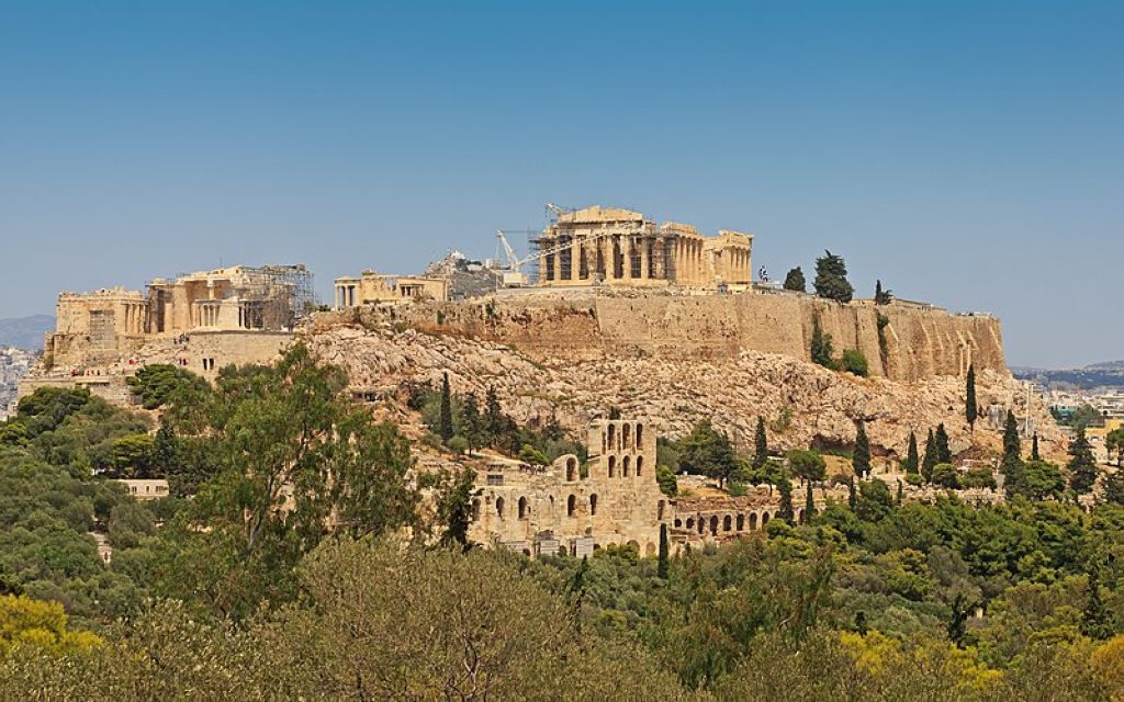 View from Philopappos  Acropolis Hill Acropole Dathènes