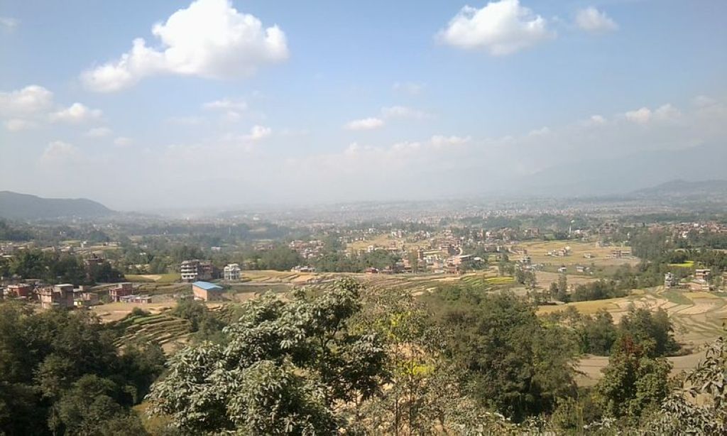 Kathmandu valley from Sanga bhanjyang Vallée De Kathmandu