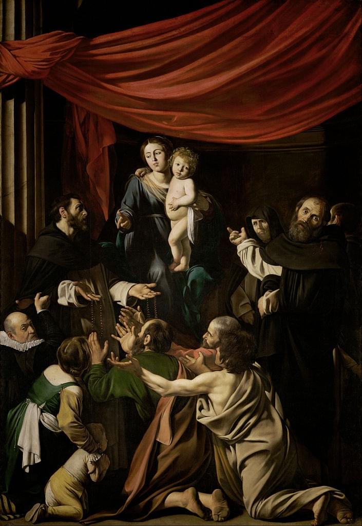 La Madone du rosaire de Caravage